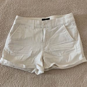 High Rise White Shorts